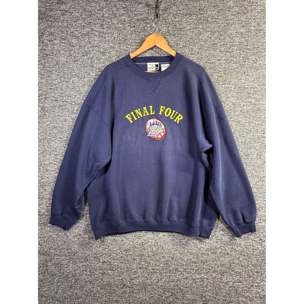 Vintage Puma 2000 NCAA Final Four Indianapolis Sweatshirt Navy Blue Mens 2XL